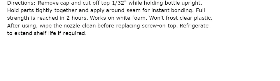 SUPER-GOLD Thin Oderless Foam Safe CA 1/2 Oz-BSI121