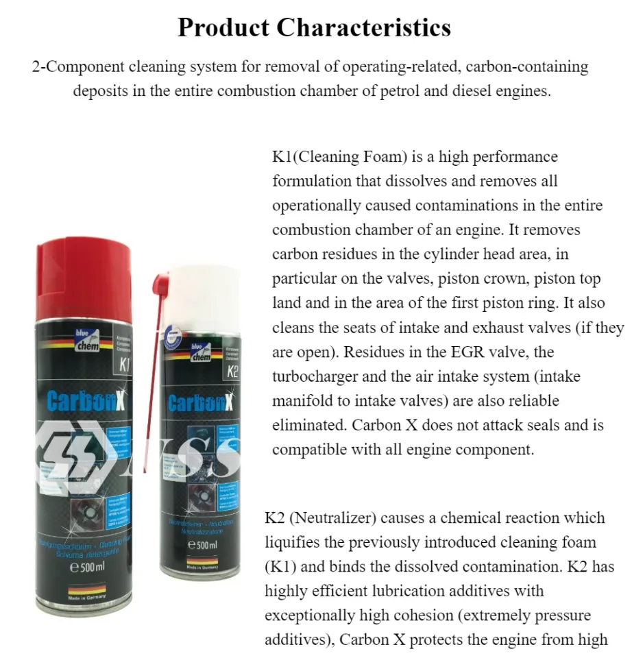 Carbon X Combustion Chamber Cleaner K1+K2 - bluechemGROUP