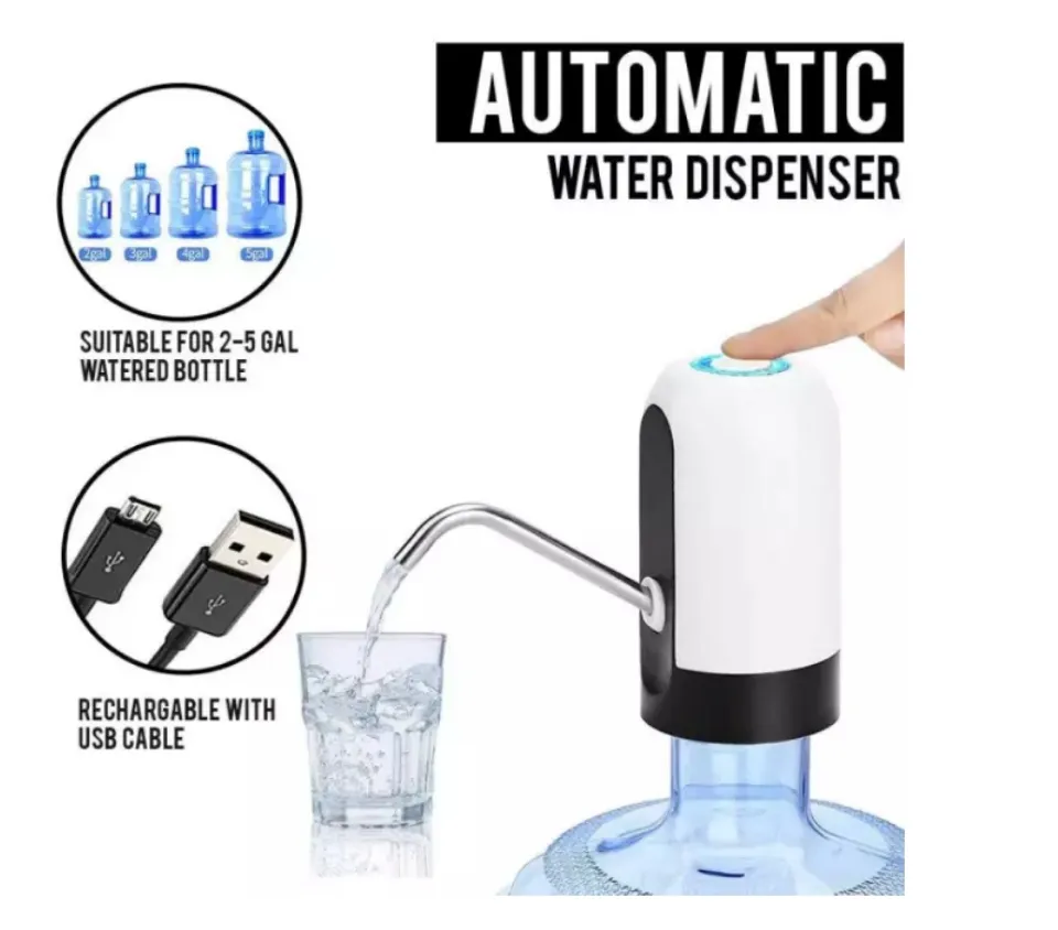 Electric Water Bottle Pump – USB Rechargeable, Automatic Dispenser For 2-5 Gallon Jugs, Food-Grade Silicone, BPA-Free, Portable For Home, Office, Camping