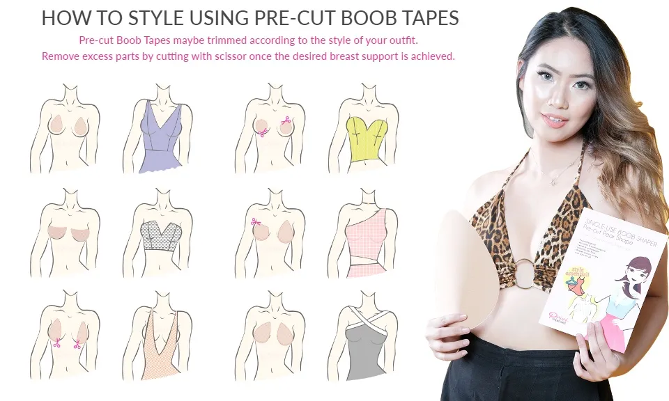 PRIVE Pre-cut Boob Shaper Boob Tapes Pear Shape Boob Lift Breast Shaper Boob  Shaper