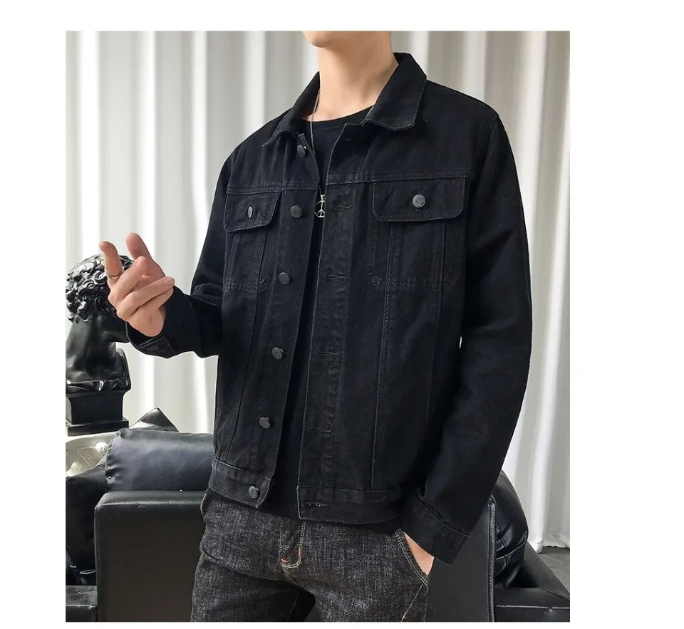 Black denim shop jacket xl