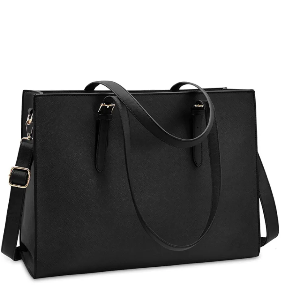 Women Laptop Bag Inch School Shoulder Bag Black Business Work