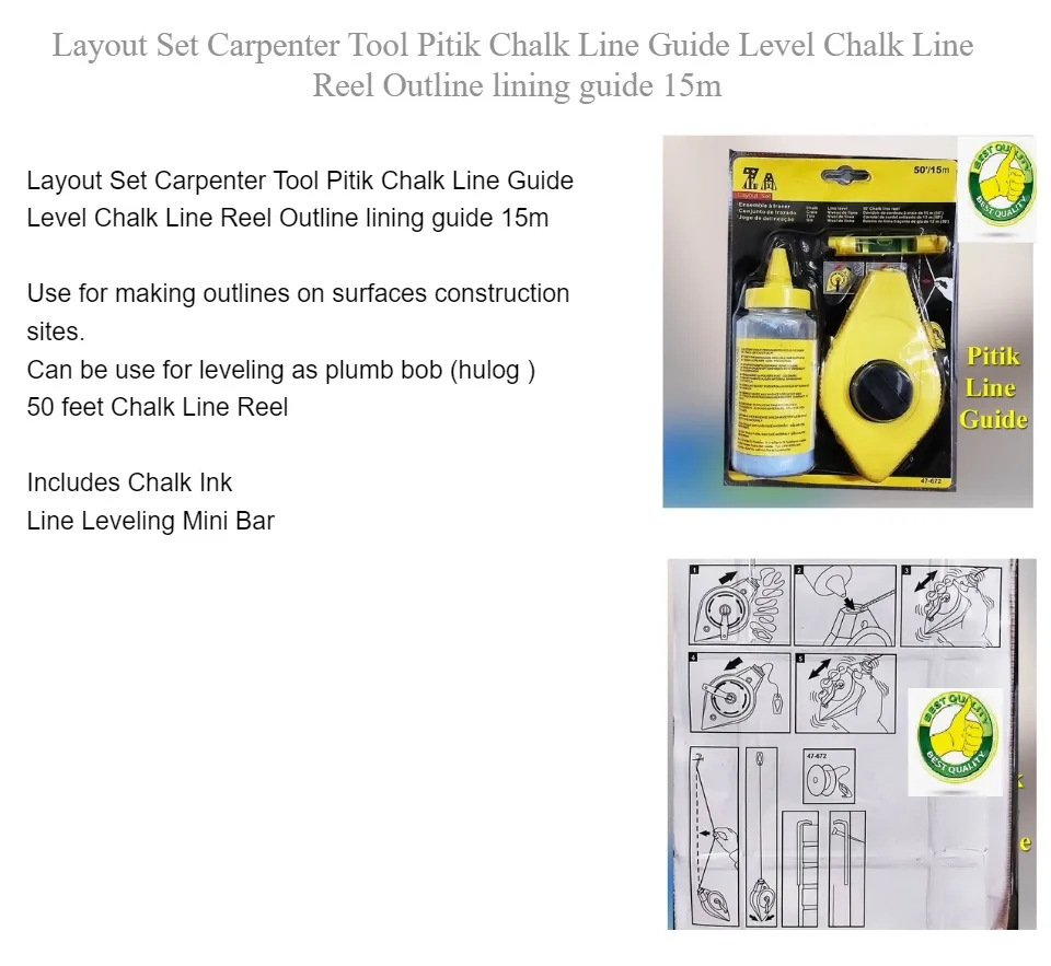 Measuring and Layout Chalk Line for Constructional Use(Khait