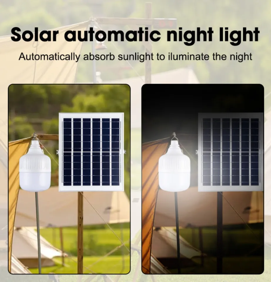 Solar Light Bulb Outdoor Waterproof Emergency Lamp with Remote