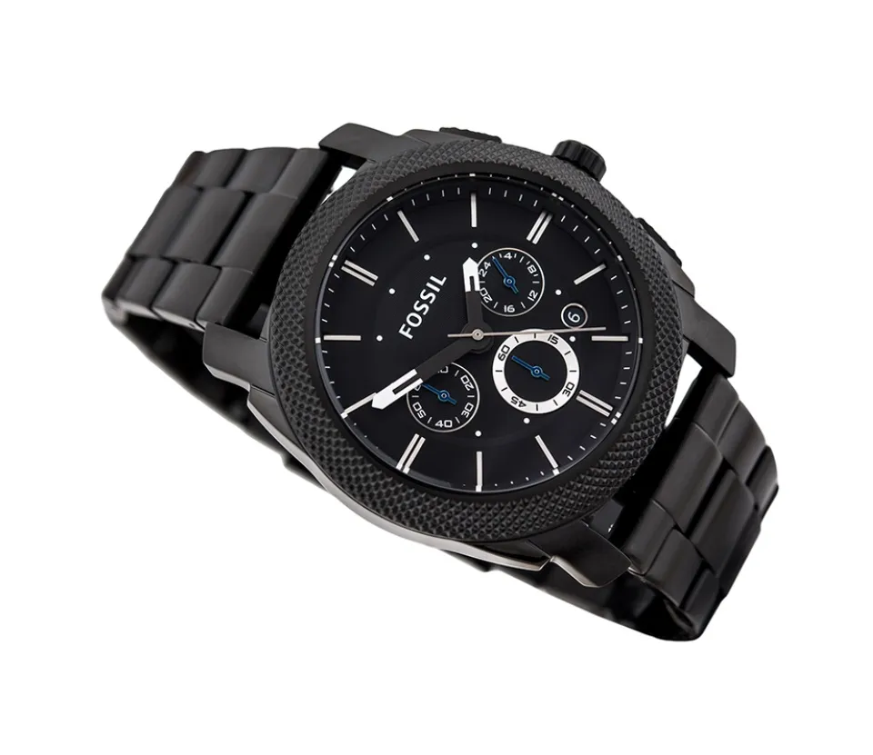 Authentic *FREE BRACELET*] Fossil Machine Chronograph Black
