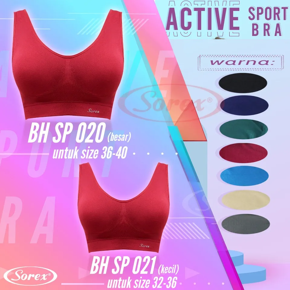 SOREX - Bra Sport Sorex SP020 & SP021 - All Size - Warna Random