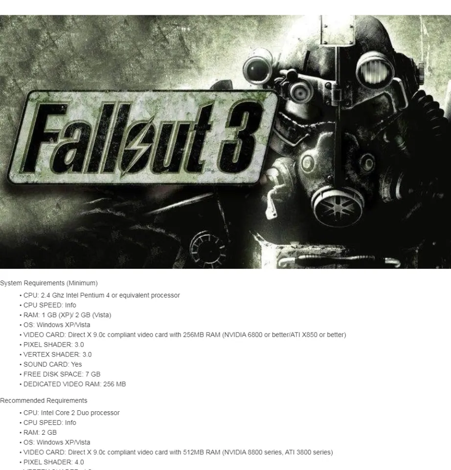 Fallout 3 PC GAME [Offline INSTALLATION] | Lazada