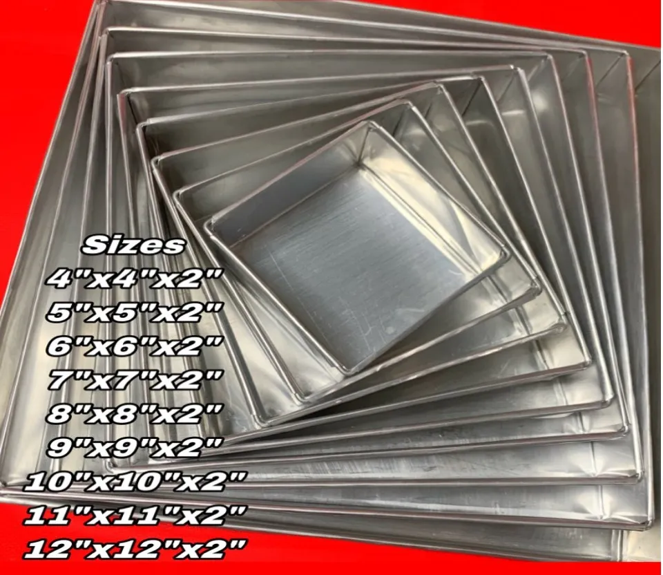 SINGLE SQUARE BAKING PAN ALUMINUM gauge (PER PIECE BY SIZE)