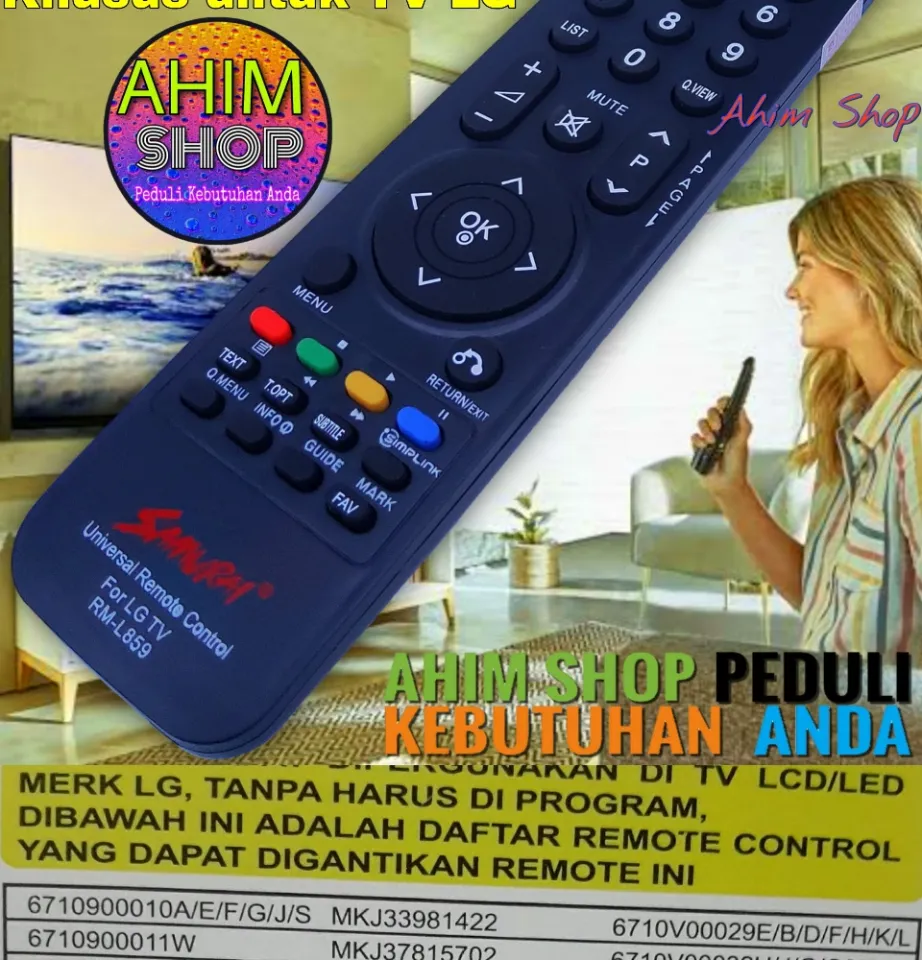 Samurai Remote TV LG untuk TV LCD LED Tabung Multifungsi Tanpa Program  Universal Remote Control use for LG