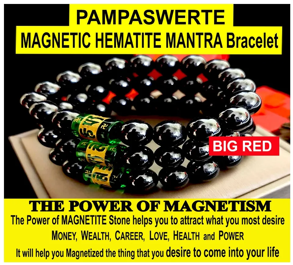 Lucky magnetic hematite deals bracelet