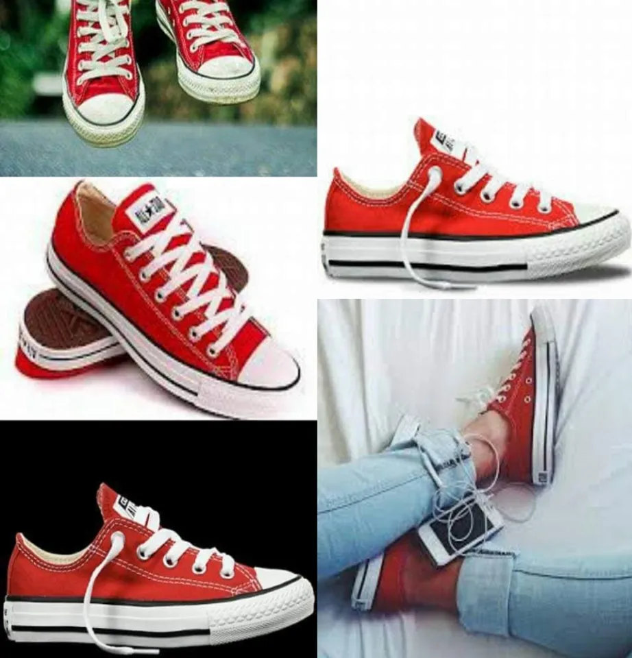 Converse hot sale red shoes