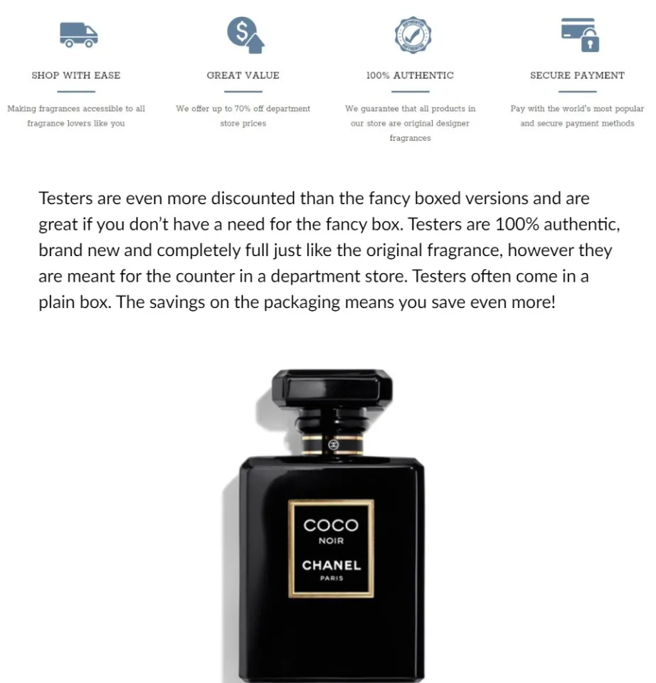 Chanel Coco Noir EDP for Women (100ml Tester) Eau de Parfum Black