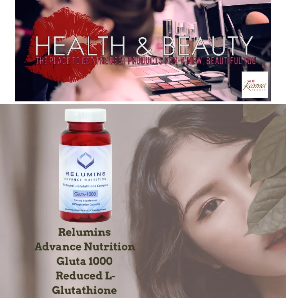 relumins reduced l glutathione review Relumins Gluta 1000 - 60 CAPSULES -Advanced Nutrition Reduced L- Glutathione  Complex (FDA REGISTERED) | Vitamin C | Whitening | L-Glutathione | Alpha  Lipoic Acid Antioxidant - Lazada