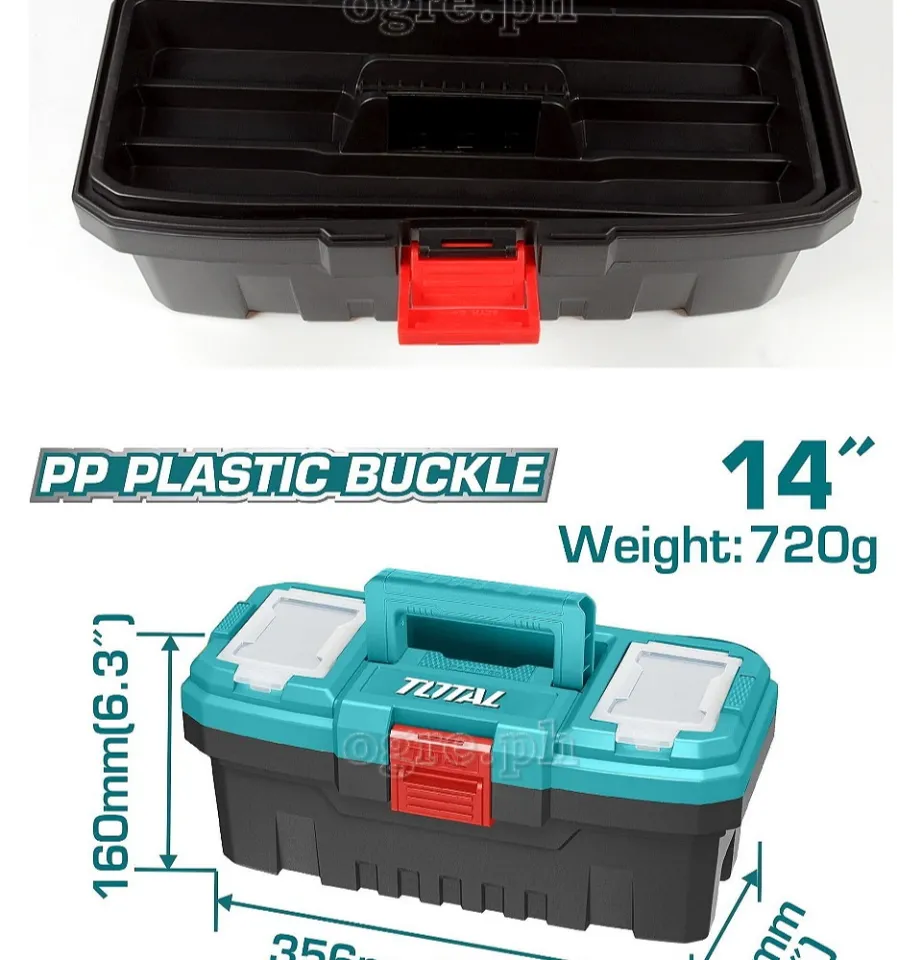 Total TPBX0141 14” Heavy Duty Plastic Tool Box