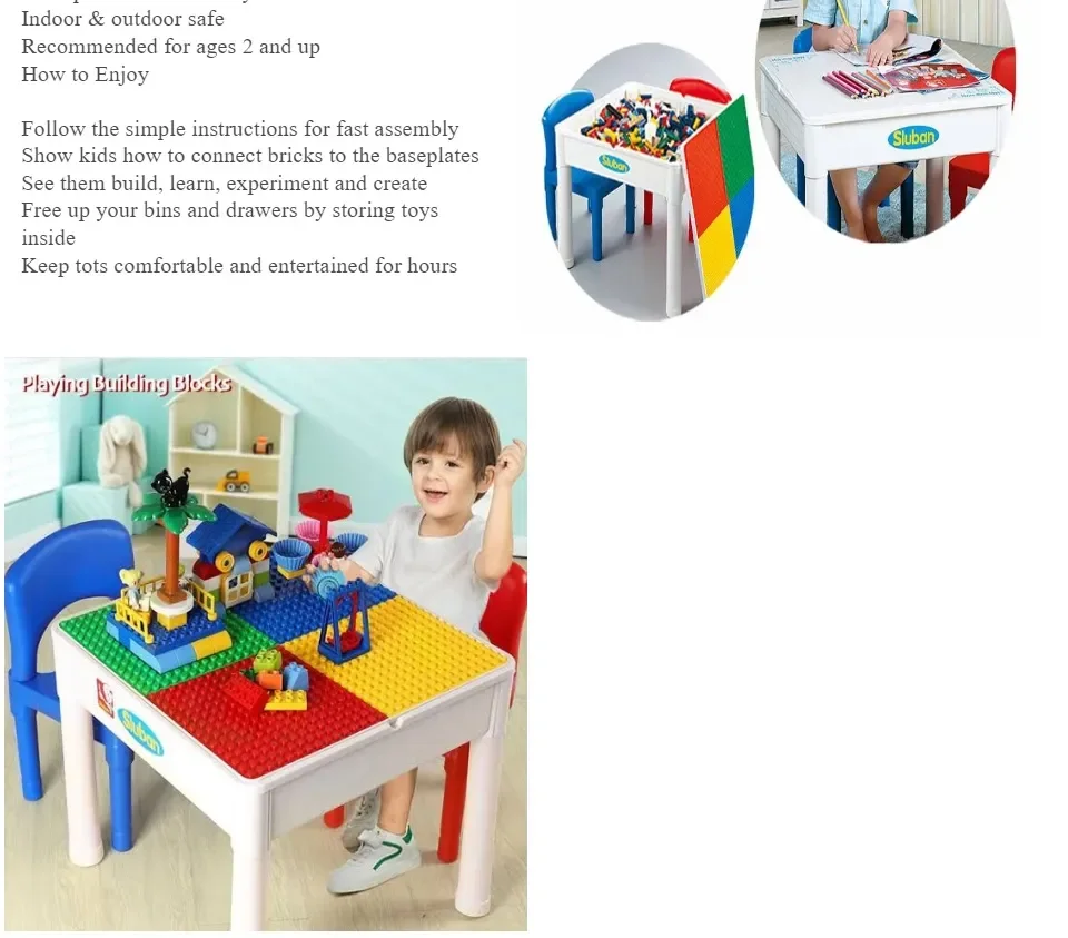 Sluban lego hot sale table