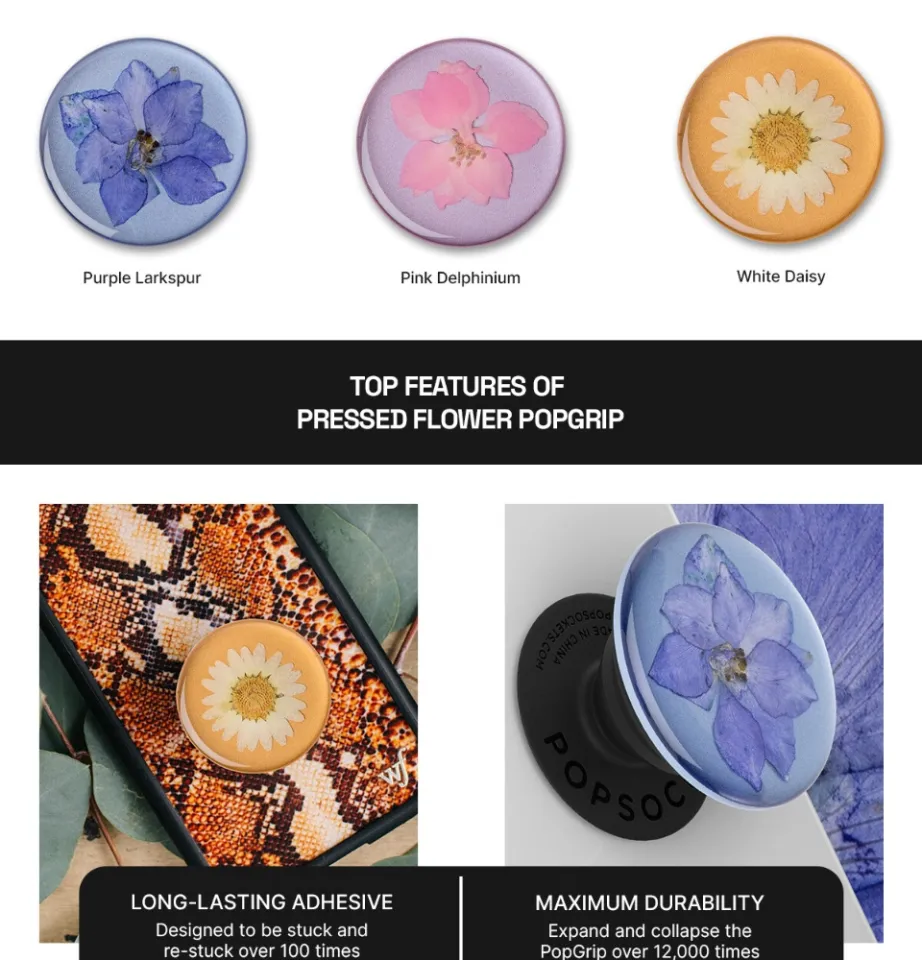 PopSockets Pressed Flower PopGrip The Premium Phone Grip Best