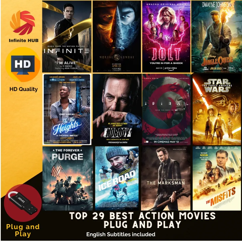 29 best action movies 32GB Pendrive movie Can play with OTG
