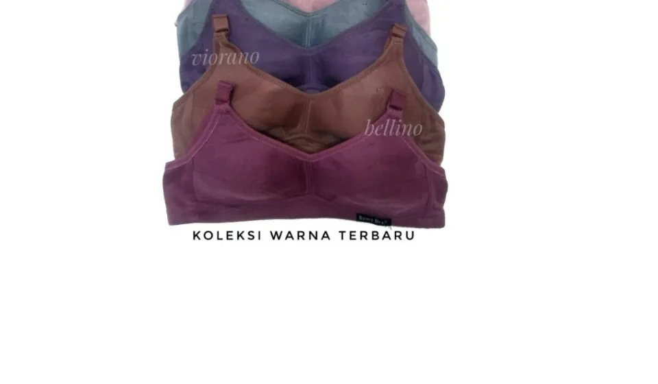 Jumbo Bh Viorano 40 42 44 Sport Bra Tanpa Kawat Tanpa Busa Pakaian Dalam  Wanita Underwear Bra Kutang Cewek Sehari-hari Big Size