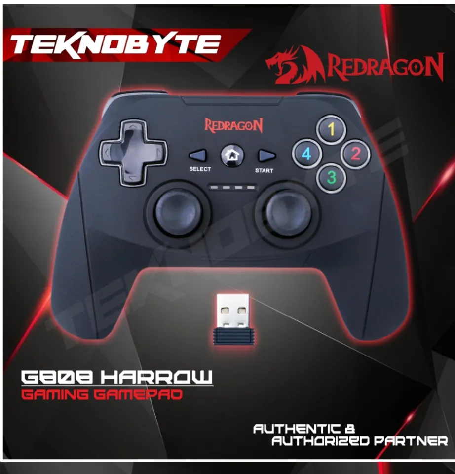 Redragon G808 Harrow Wireless Game Pad Controller for PC, PSP3, PS3, Xbox  360 Games on PC, Joystick for PC, Game Controller for PC Gaming of Windows  Playstation, Android, Xbox 360 Games | Lazada PH