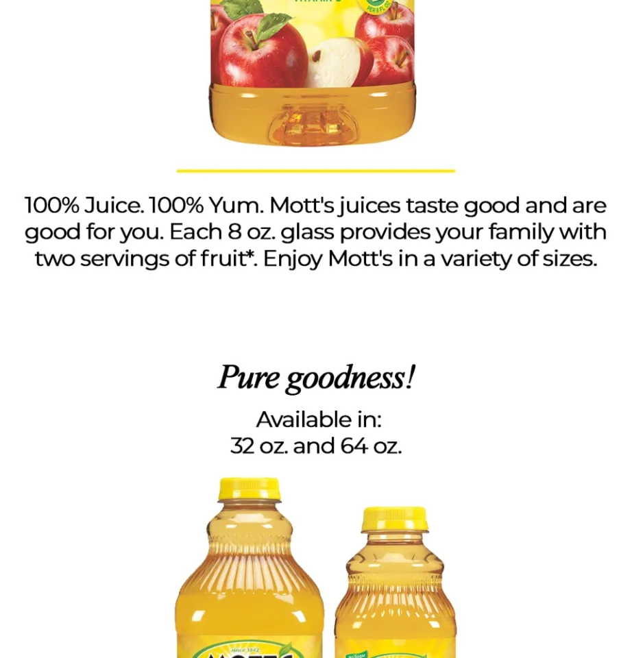 Is Mott's Apple Juice Good For You Mott's No Sugar Added