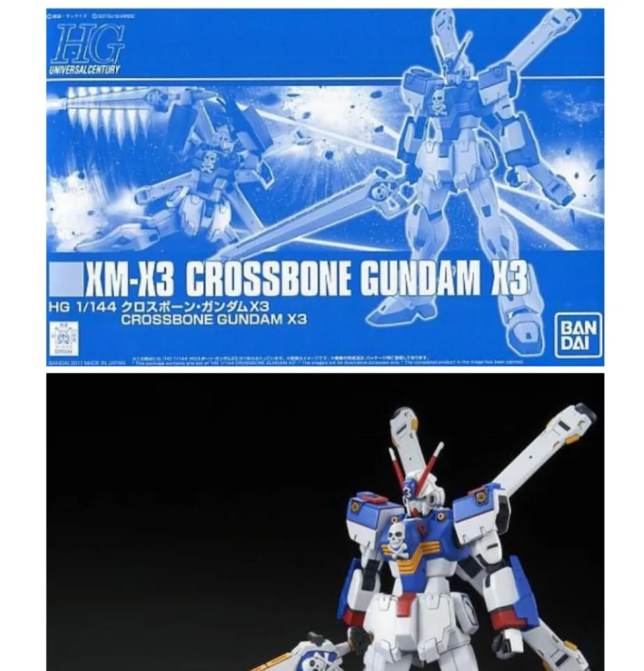 Bandai HG 1/144 Crossbone Gundam X3, Kit Modellabile In Plastica, Model Kit - 2