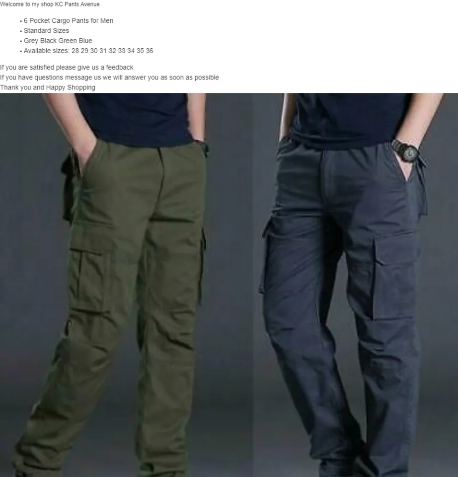 6 Pocket Cargo Pants for Men
