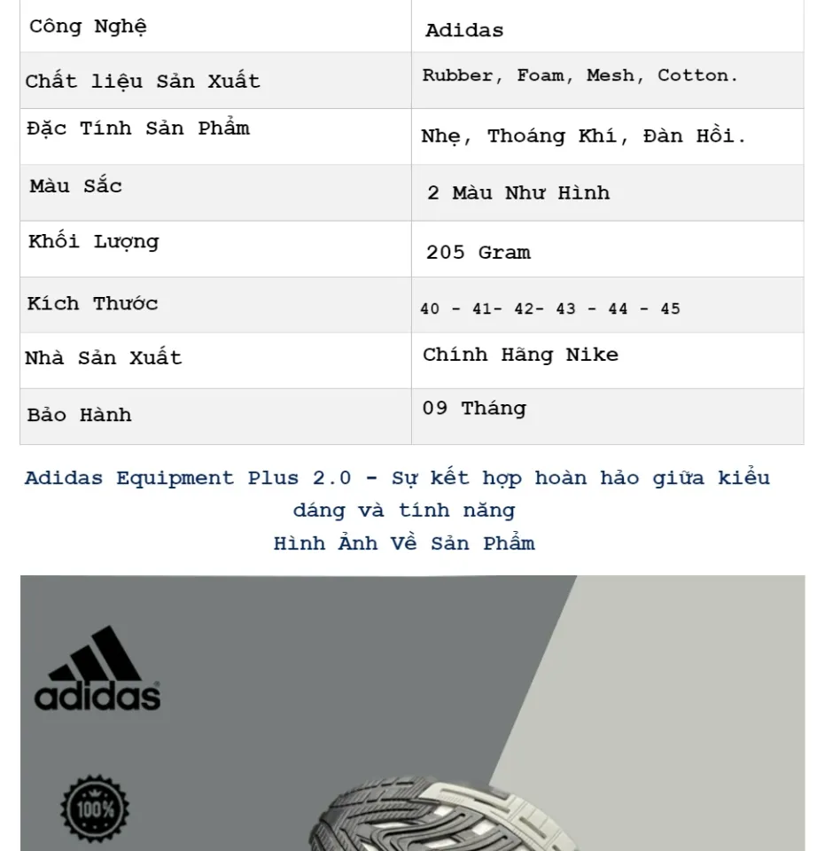 Giày Nam ADIDAS EQUIPMENT PLUS Giày Đa Năng Thể Thao Chạy Bộ