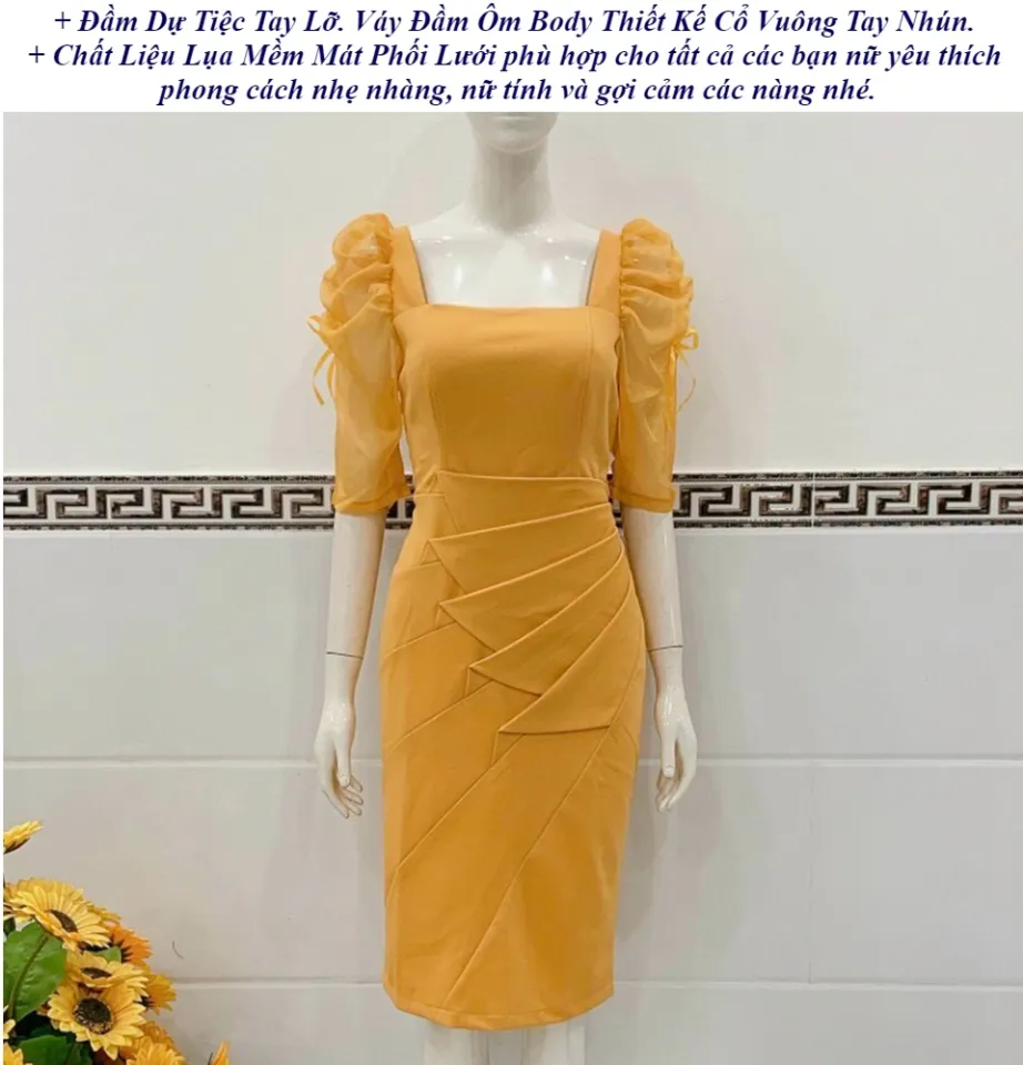 Váy body nhún eo tay bồng hàng thiết kế này cho các chị diện đi chơi , đi  làm đều được nha . Chất vải mát , co dãn Váy | Shopee Việt Nam
