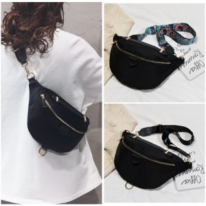 Oxford Cloth Saddle Bag Womens Crossbody Bag Colorful Wide Strap Fashionable Versatile Shoulder Bag Casual Style Backpack