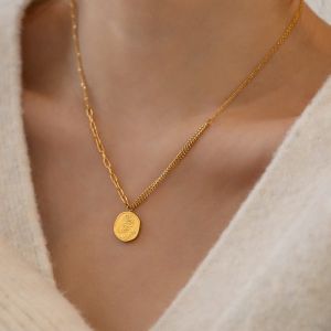 Dây Chuyền Hoa Hồng Tròn Cao Cấp Mới Không Phai Dây Chuyền Xương Đòn Dây Chuyền Thời Trang Nữ Quà Tặng Ngày Lễ Tình Nhân Phụ Kiện