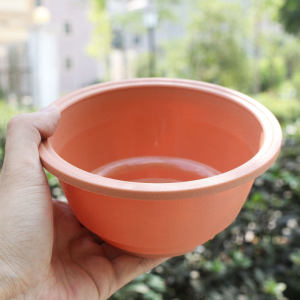 Plastic Thick round Flower Pot Short Stout Pot Group Raw Succulent Large Diameter Bonsai Green Plant Landscape Lithops Succulent Pot