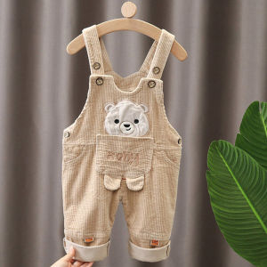 Baby Autumn Overalls CHILDRENS Garment Trousers 0123-Year-Old Infant Trousers Spring Boys and Girls Corduroy Overalls