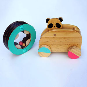 Exquisite Baby Soothing Rattle Baby Toys Wooden Neutral Practice Crawling Head Gaze following 6-12-18 Months