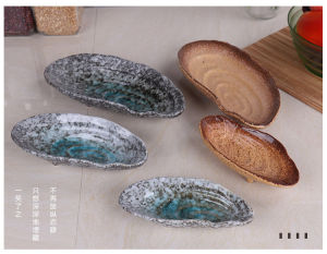 Underglaze Color Retro Creative Restaurant Use Ceramic Plate