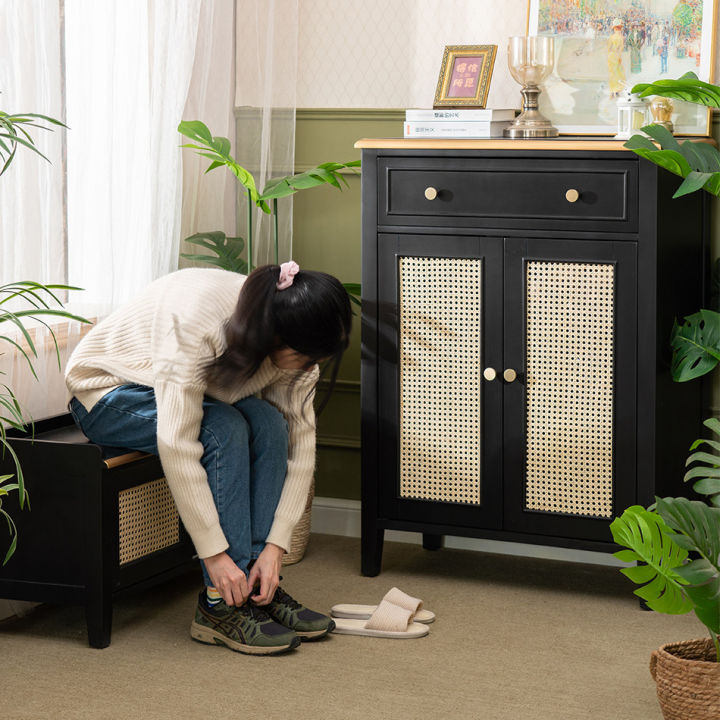 SelfViewing Black and Golden Series Japanese Shoe Solid Wood