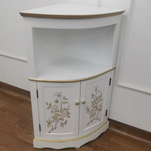 European Style Minimalist Corner Cabinet Triangle Cabinet American Style Painted Corner Cabinet Right Angles Bookcase Wine Cabinet French Style Corner Curio Cabinet