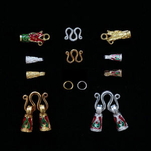 Enameled Gold Plated Pendant Connector Link Buddha Pendant Necklace DIY Fashion Jewelry Alloy Color Retention Circle Hook