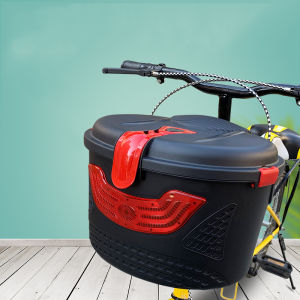 ตะกร้าหน้าจักรยานไฟฟ้าความเร็วเดียวตะกร้าจักรยานเสือภูเขากันน้ํากล่องสินค้าหลังรถสามล้อ