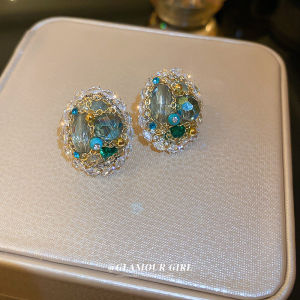 Hoa Tai Hình Học Đá Pha Lê Nhân Tạo Đính Kim Bạc Đính Đá Zircon Thời Trang Cao Cấp Nhẹ Nhàng Trang Sức Tai Dongda Gate