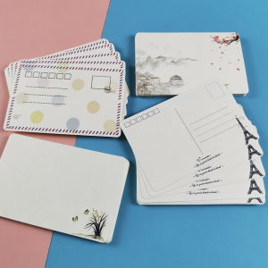 Creative Hand-drawn Blank Greeting Card DIY Message Birthday Teacher Gift Well-wishing Hard Card Paper Drawing Doodle Scrapbooking