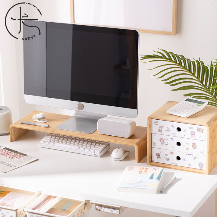 Computer Riser Shelf Office Desk Surface Panel Storage Desktop Base ...