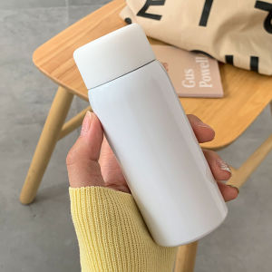 Frosted Mini Thermal Mug Womens Small Portable with Tea Infuser Simple Solid Color Small Capacity Water Cup Portable Pocket Cup