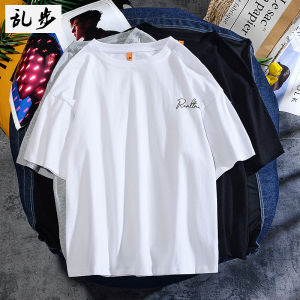 Rampo Short-Sleeved T-shirt Baby Boy And Girl Summer Cotton Round Neck Trend T-shirt Half-Sleeved White T Base Shirt Large Size Loose Clothes