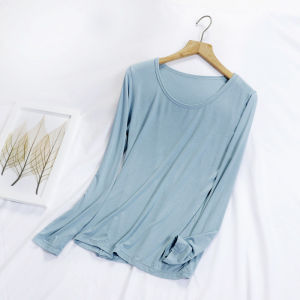 Modal Sleepwear Womens Long Sleeve Loose Thin Home T-shirt Air Conditioner Suit Summer Base Layer Top Casual Comfortable