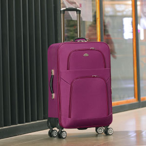 Oversized Luggage Mens and Womens Trolley Case Oxford Cloth Suitcase Universal Wheel 24-Inch Canvas Box Password Check-in Suitcase