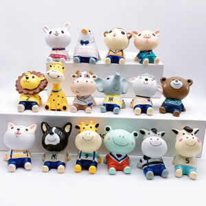 Healing Series Desktop Ornaments Looking up at Starry Sky Small Animal Resin Cartoon Living Room Decorations Gift Cake Car Ornaments