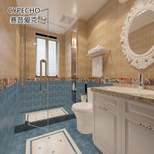 Bathroom Decoration Wall Self-Adhesive Sticker Wallpaper Wall Tile Kitchen Waterproof Floor Vision Wallpaper Ceramic Tile Sticker Brick Pattern Wall Sticker