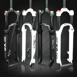 Quick Release Lockable Double Chamber Air Shock Absorber Mountain Bike Fork 26/27.5/29 Inch Shock Resistant Shoulder Line Control