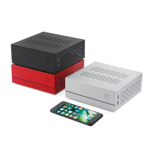 Sktc A01 Portable Aluminum Alloy Glass 17*17 ITX Motherboard Computer Case 55mm Pressurizing-down Style Radiator