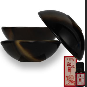 Horn Scraping Bowl Horn round Scrapping Plate Pieces Leg Slimming Massage Tool Universal for Entire Body Facial Arm Scraping Plate